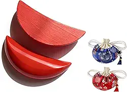 [Nome da marca] Copos de Adivinhação Jiaobei de Madeira Estilo Teochew, Crescente Vermelho 3 cm de Espessura 40 g, Ferramenta de Adivinhação Espiritual Folclórica Chinesa para Casa