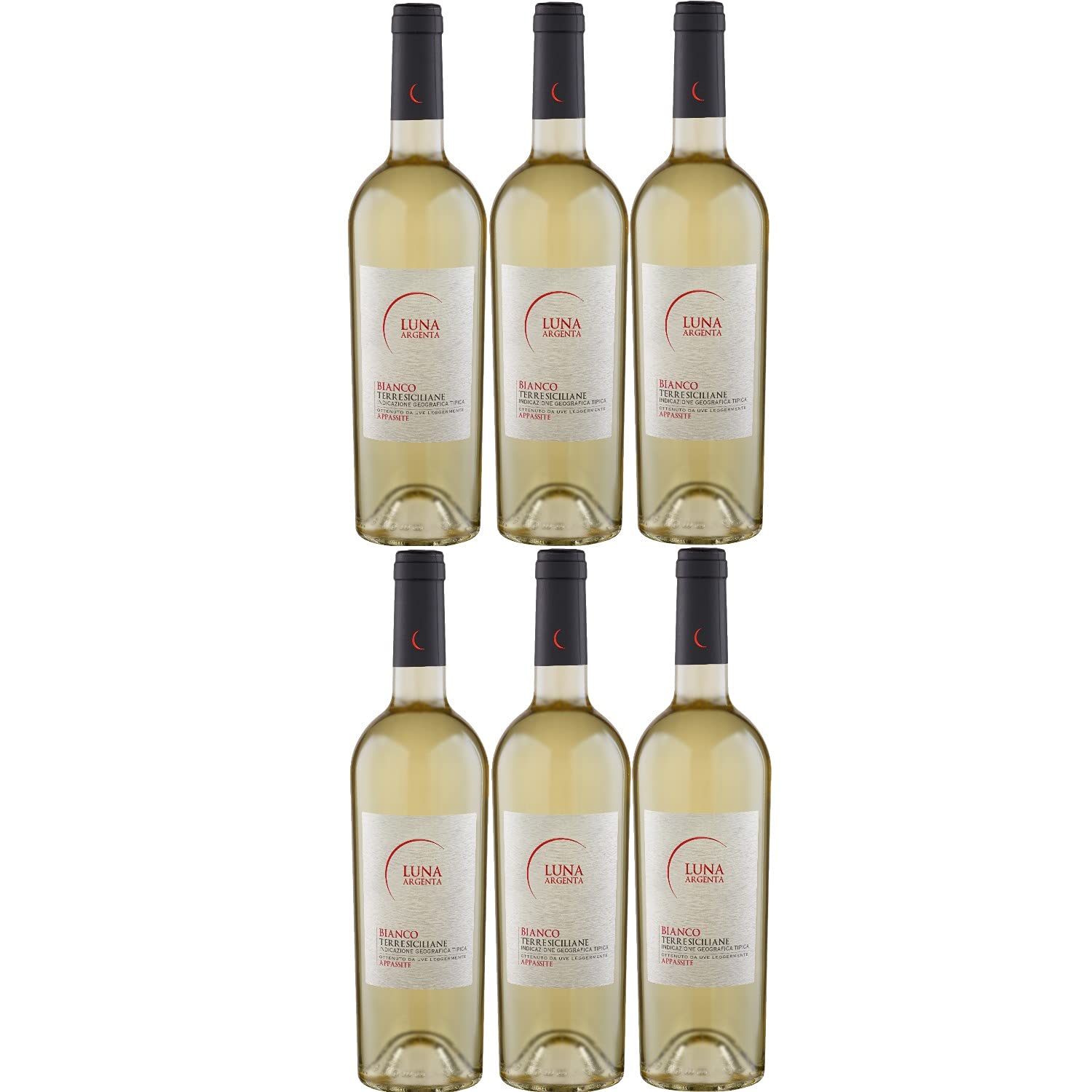 Luna Argenta Bianco Terre Siciliane IGT Weißwein Wein halbtrocken Italien Inkl. FeinWert E-Book (6 Flaschen)