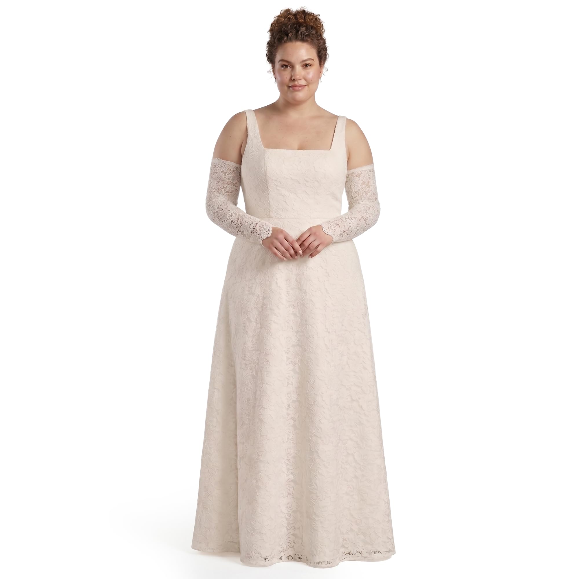 David's Bridal Square Neck Lace
