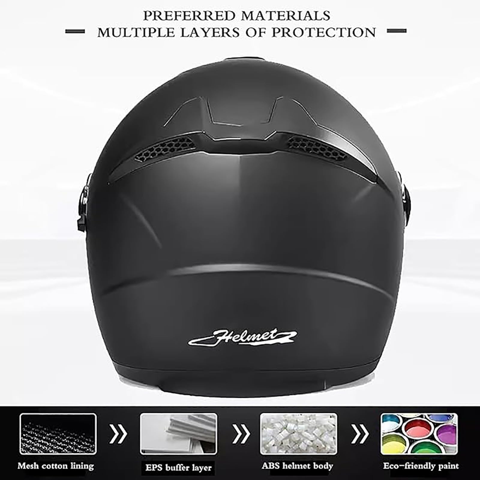 Casco Da Moto Bluetooth Con Microfono Integrato, Casco Aperto ECE Unisex Per Adulti, 3/4, Per Ciclomotore E Scooter B1,54-59cm