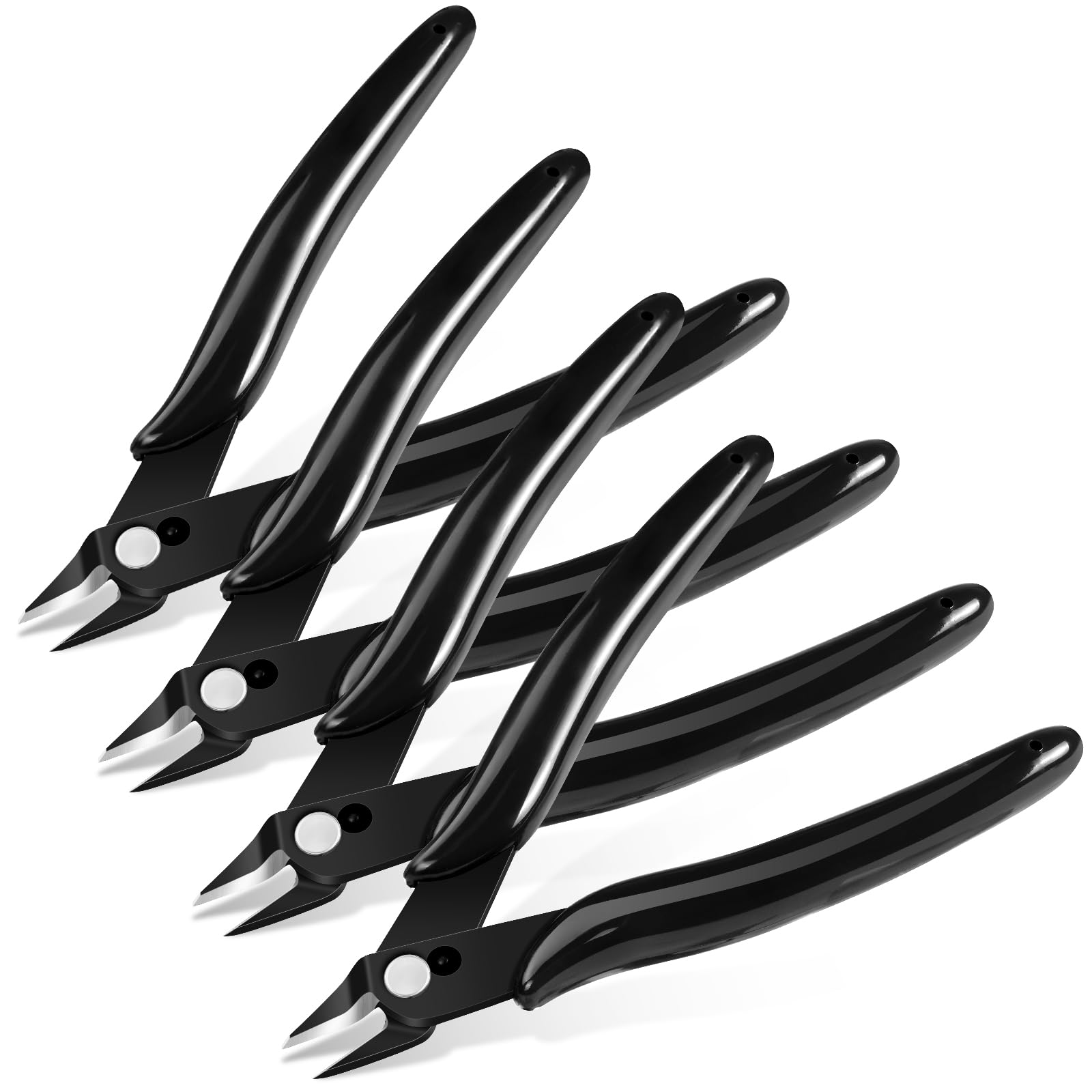 Ainiv 4 Stück Seitenschneider Klein, Elektronik Drahtschneider, Mini Präzisions Zange Drahtzange für Modellbau, Feine Drähte, Electronics, Kabelbinder, Schwarz