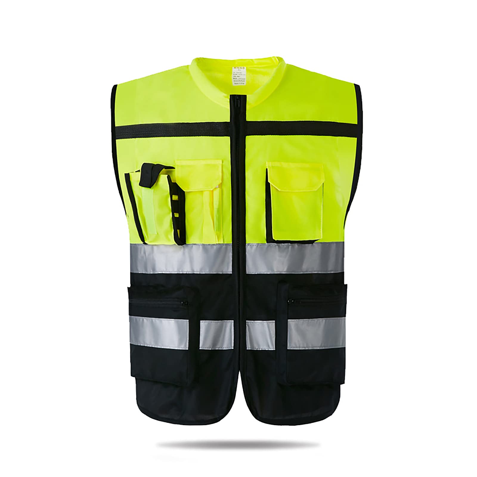 CarWorksReflective Running Vest 1 Pack,Reflective Straps Night Running Riding Clothing Vest Adjustable Safety Vest Elastic Band for Outdoor Jogging, Cycling, Walking-Blcak Green||L