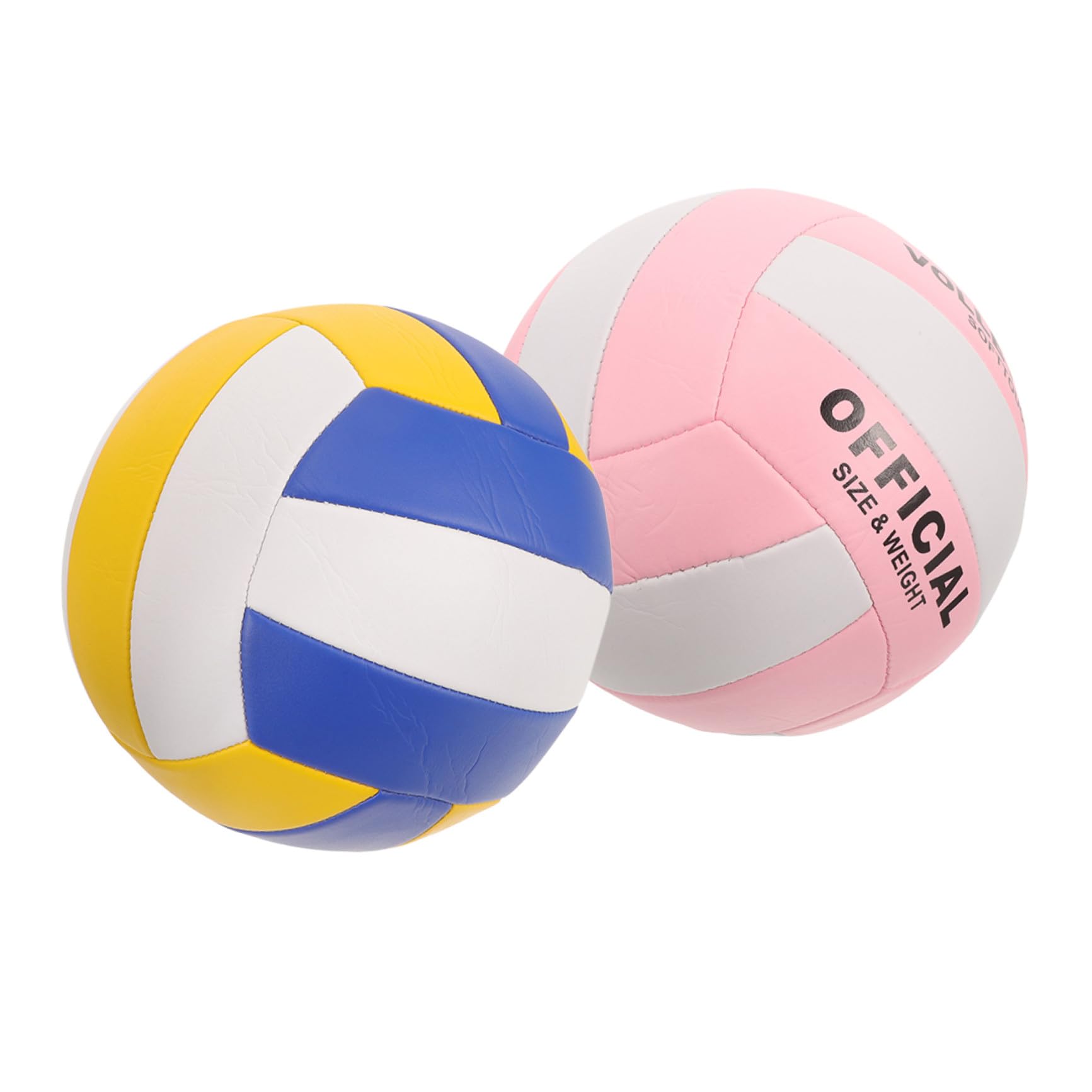 Pallone da Pallavolo Morbido in Pu, 2 Pezzi, per Allenamento e Partite Indoor, Facile da Identificare, Controllo Ottimale per Studenti
