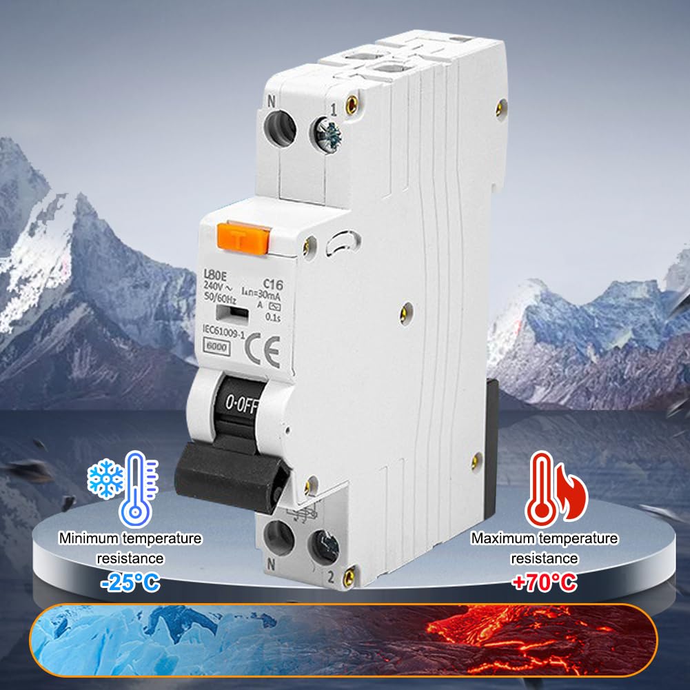 FI-Leitungsschutzschalter 30mA 16A 240V - RCBO Sicherungsautomat Mit Fehlerstromschutz