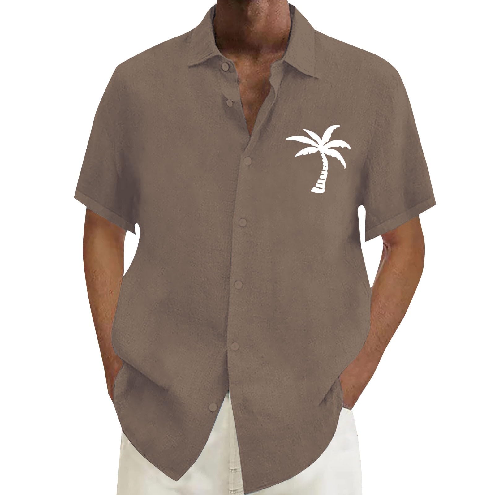 Chemise Hawaïenne Homme Motif Notes De Musique - Boutonnée Manches Courtes Clé De Sol Été