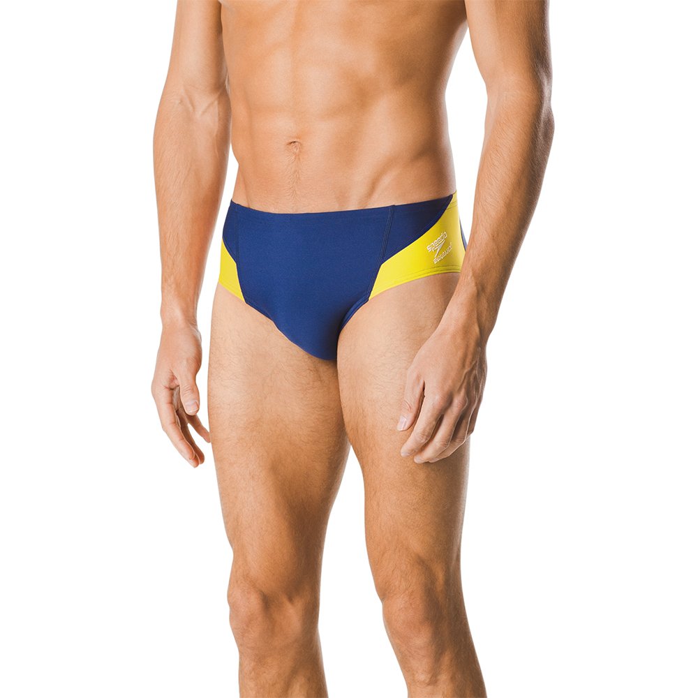 Speedo Men's Swimsuit Brief Endurance+ Splice Team Colors