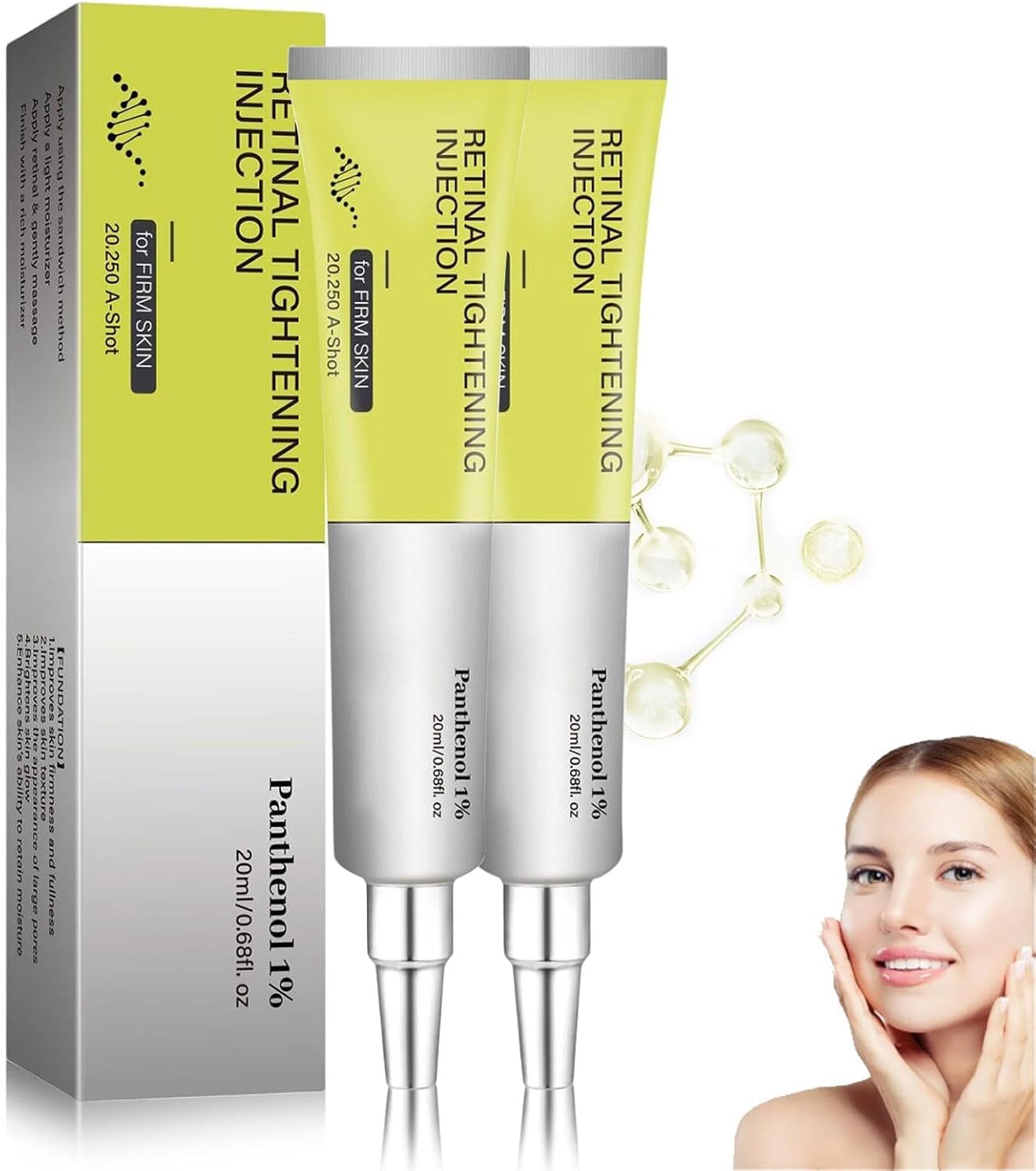 Retinal Shot Tightening Booster, Tightening Booster Cream, Anti Aging Hydrating Facial Cream, Skin Renew Soft Smooth Serum, Moisturizing & Hydrating Serums for Face & Eyes, Enhance Skin Elasticity (2) Retinal Shot Tightening Booster, Tightening Booster Cream, Anti Aging Hydrating Facial Cream, Skin Renew Soft Smooth Serum, Moisturizing & Hydrating Serums for Face & Eyes, Enhance Skin Elasticity (2)