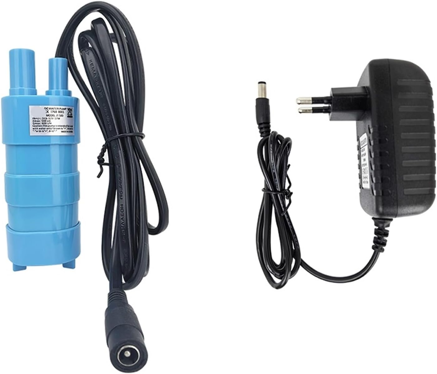 DC12V 600L/H Submersible Pump,Shower Machine,Water Cutting Machine,Fish Tank Water Replacement Portable Equipment Pump(Blue and Adapter)