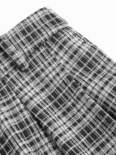 Image of CIDER Plaid Wide Leg Pants for Women Checkered Pants Business Trousers