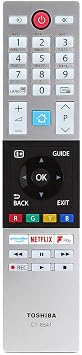 Toshiba CT-8541 Genuine Remote Control for 2018 2019 LED TVs