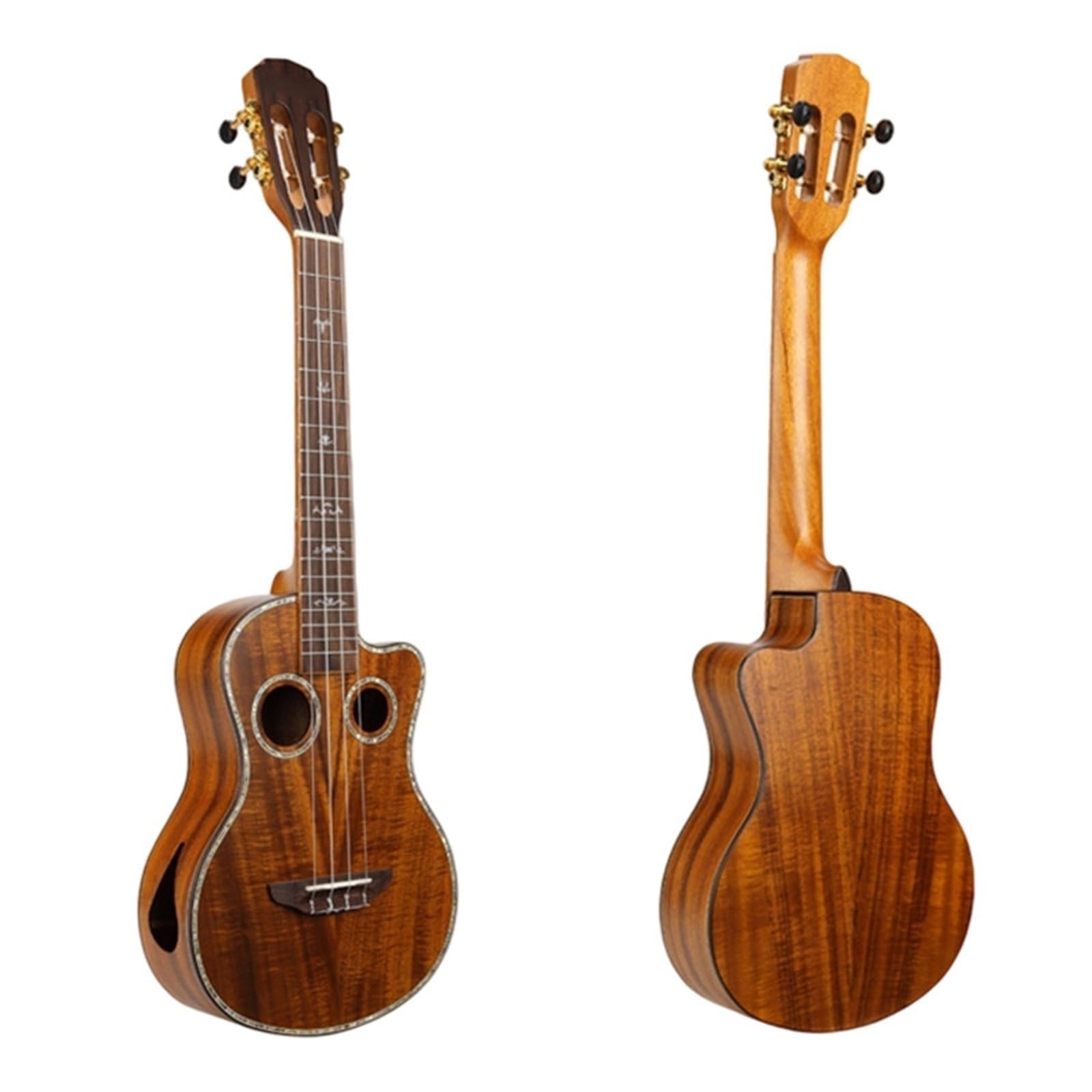 Profesjonalna Ukulele Profesjonalne Ukulele Tenorowe 26 Cali Podwójny Otwór Rezonansowy Pokrowiec Pasek Na Tuner Kapodaster