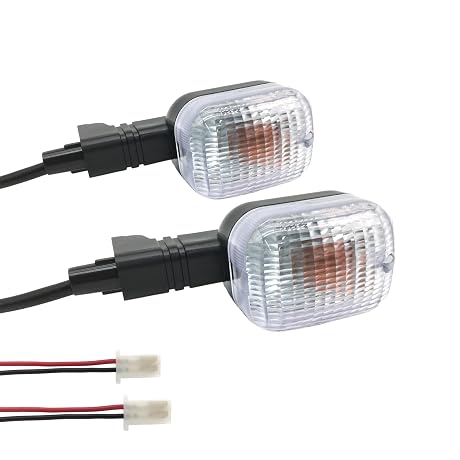 SPNUVR 2Pcs Rear Motorcycle turn signals Winker Indicators light Compatible With Yamaha BWS 50 100 125 ZUMA/50F/50 FX ZUMA 125 (Clear)