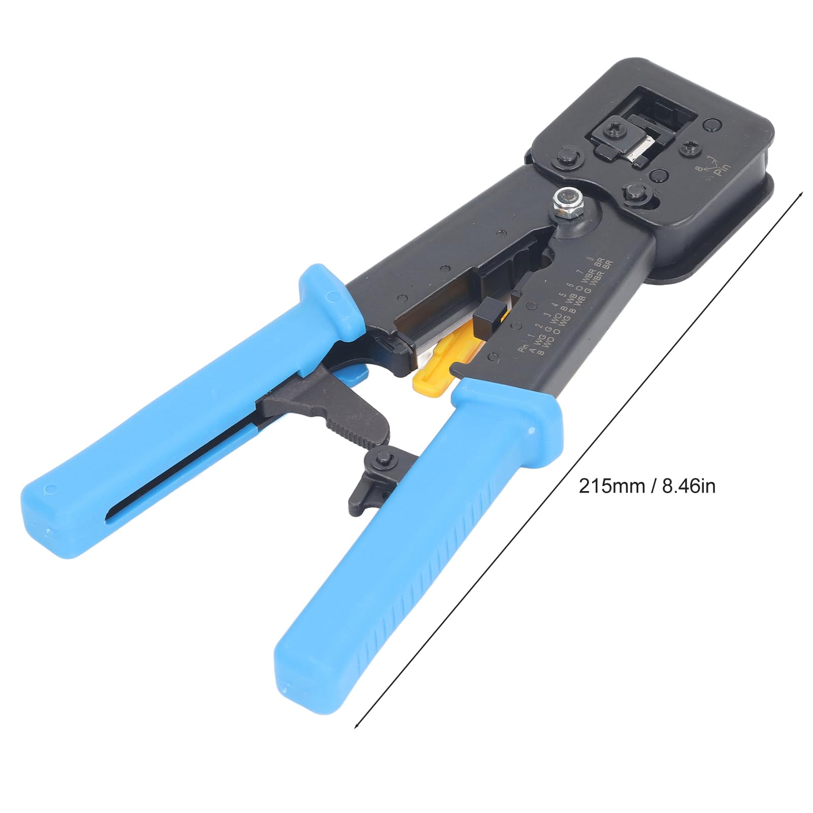 Kit d'outils de sertissage RJ45, pince à câble réseau professionnelle, ensemble de pinces à sertir tout-en-un pour la réparation et l'entretien des câbles Ethernet avec 50 têtes