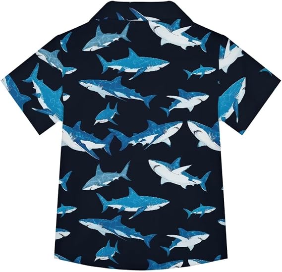 Renewold Boys Hawaiian Shirt Button Down Shirt Short Sleeve Shirt for Kids Boys' Tops Tees & Shirts