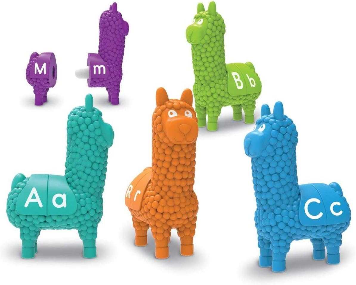 Learning Resources Snap-n-Learn Llamas - 26 Pieces, Ages 18 months Toddler Toys, Alphabet Toys for Toddlers, Preschool ABC Kids