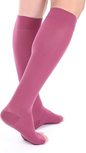 Miniatura 8 de Doc Miller Calcetines de compresión de punta abierta para mujeres y hombres, calcetines de compresión sin dedos para mujer, soporte de circulación