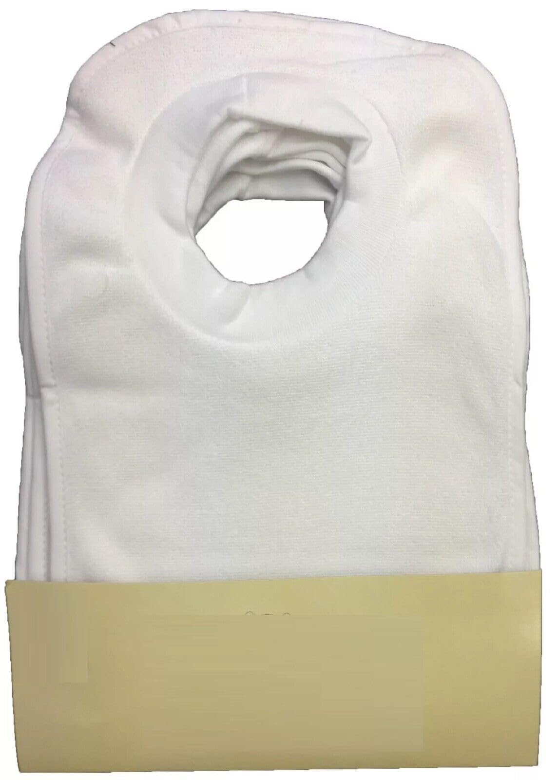 Multi Pack Popover Baby Bib Bibs Packs of 7, 14, 21, White Soft Towelling Unisex (21 PACK)