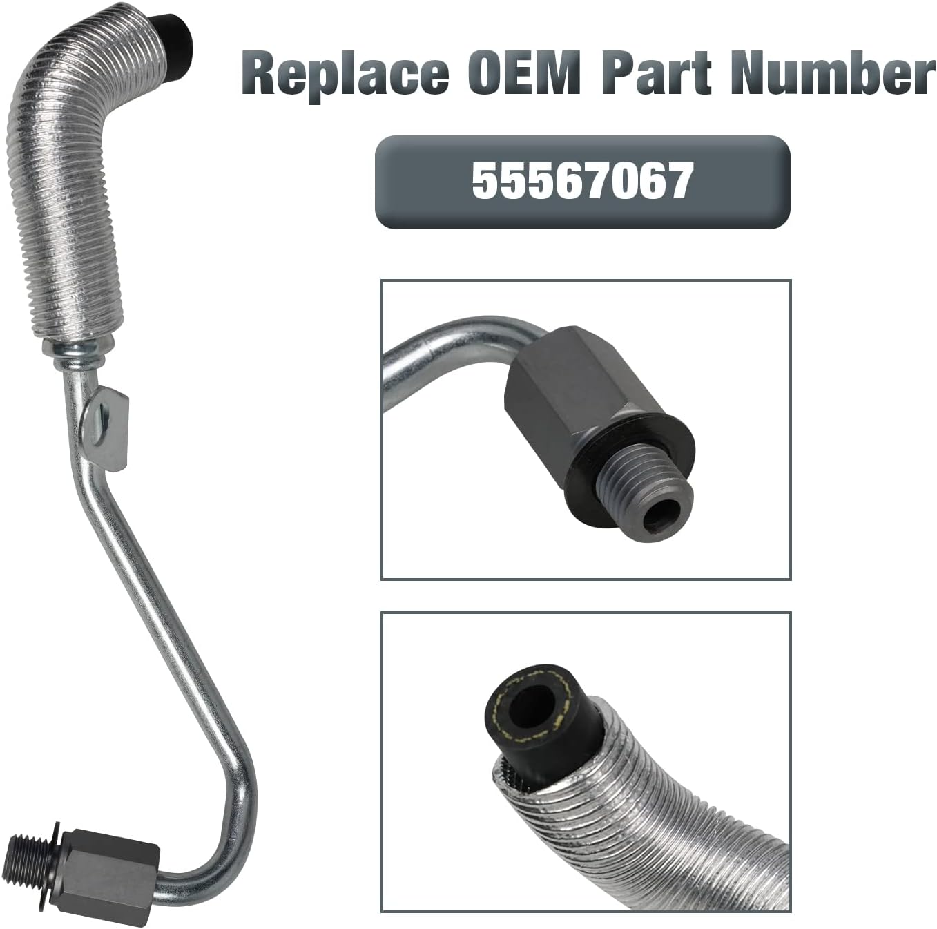CARSTY Turbocharger Coolant Return Line 625-831 GM 55567067, Compatible with Ford 2011-2020 Chevrolet 1.4L and 2013-2020 Buick 1.4L