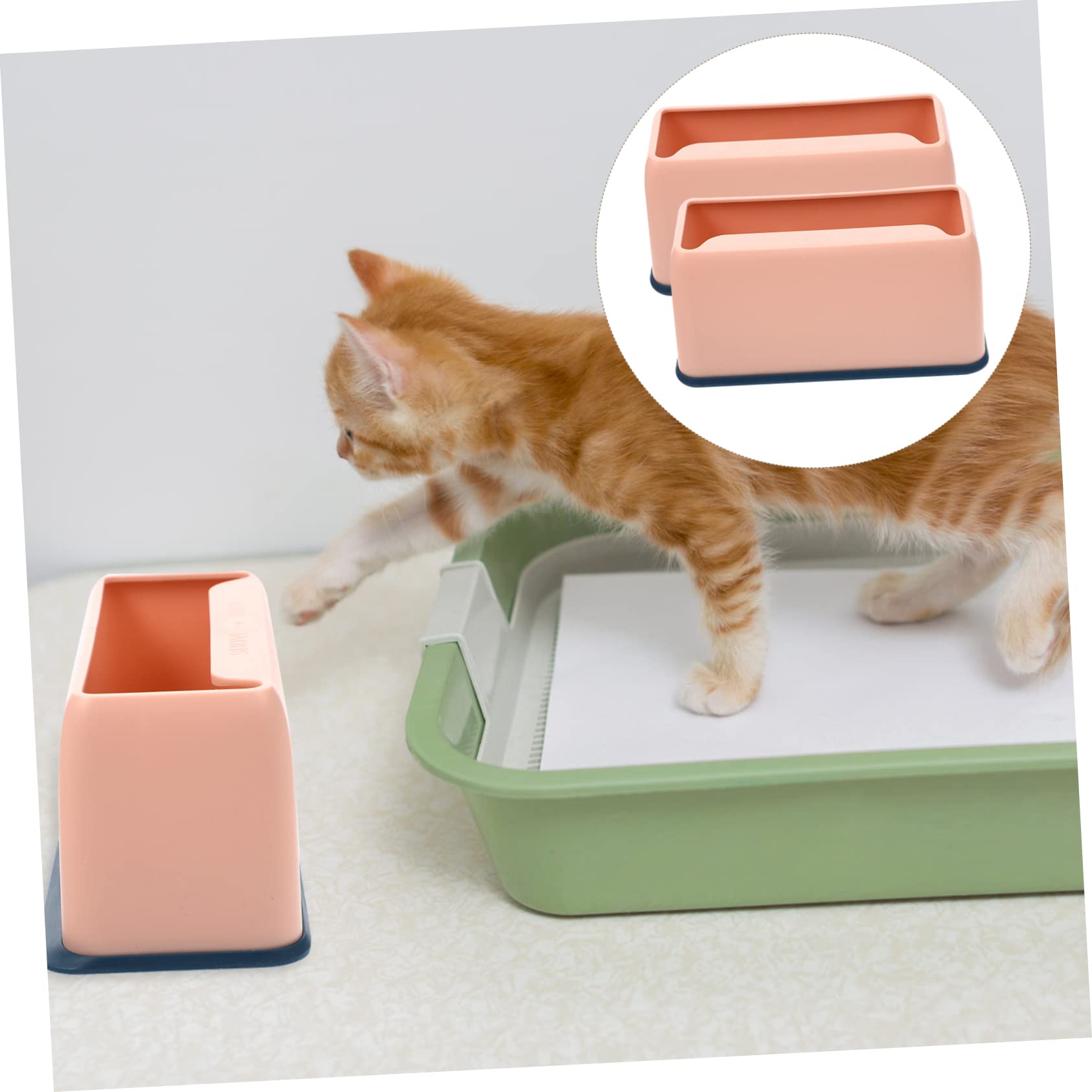 Pala Per Lettiera Per Gatti Con Contenitore - Design Curvo E Inclinato, Per Una Pulizia Facile E Igienica (Blu) - Foto 11