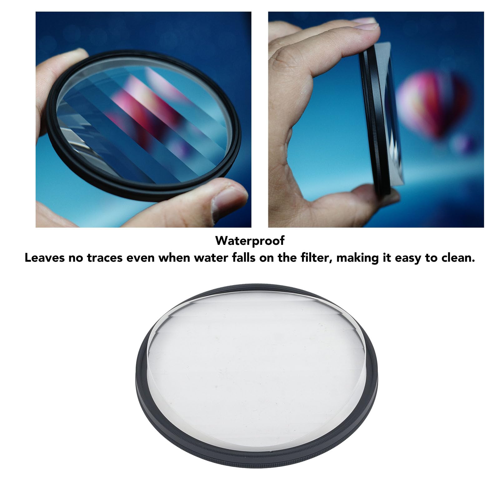 Prisme en Verre Linéaire, Filtres D'effet de Caméra, Filtre de Caméra à Revêtement MRC, Images Couleur Répétées, Filtre à Prisme de Flou de Premier Plan (77mm)