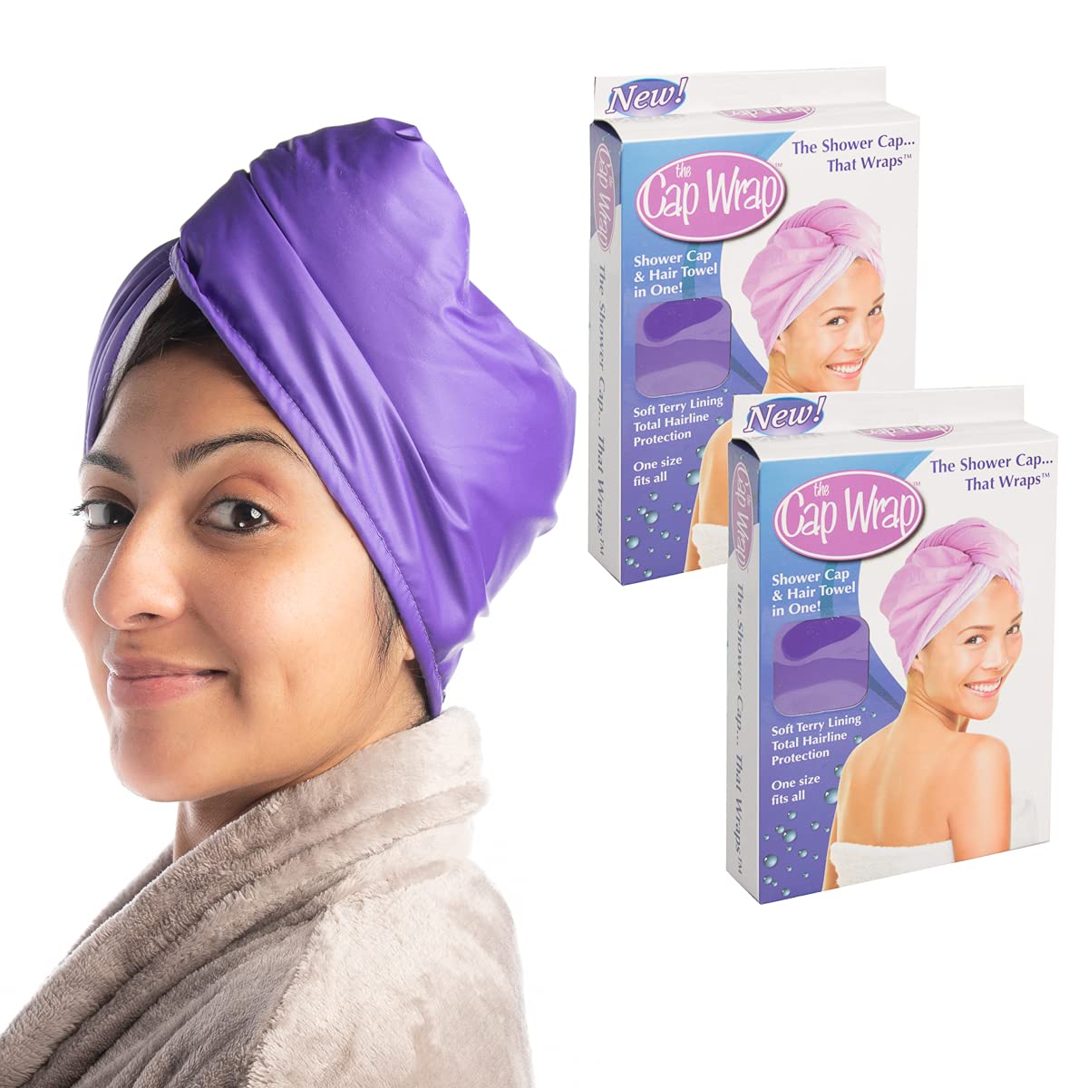Blink Innovations (2 Pack) MultiUse Shower Cap & Hair