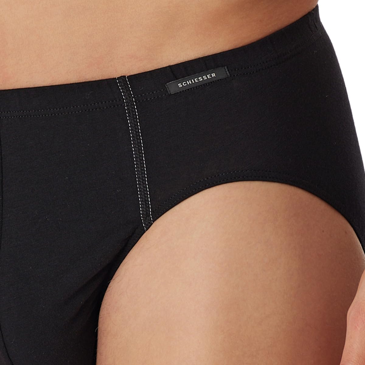 Schiesser Supermini - Calzoncillos para hombre (6 unidades, 6 unidades, talla S, M, L, XL, XXL), color negro o blanco