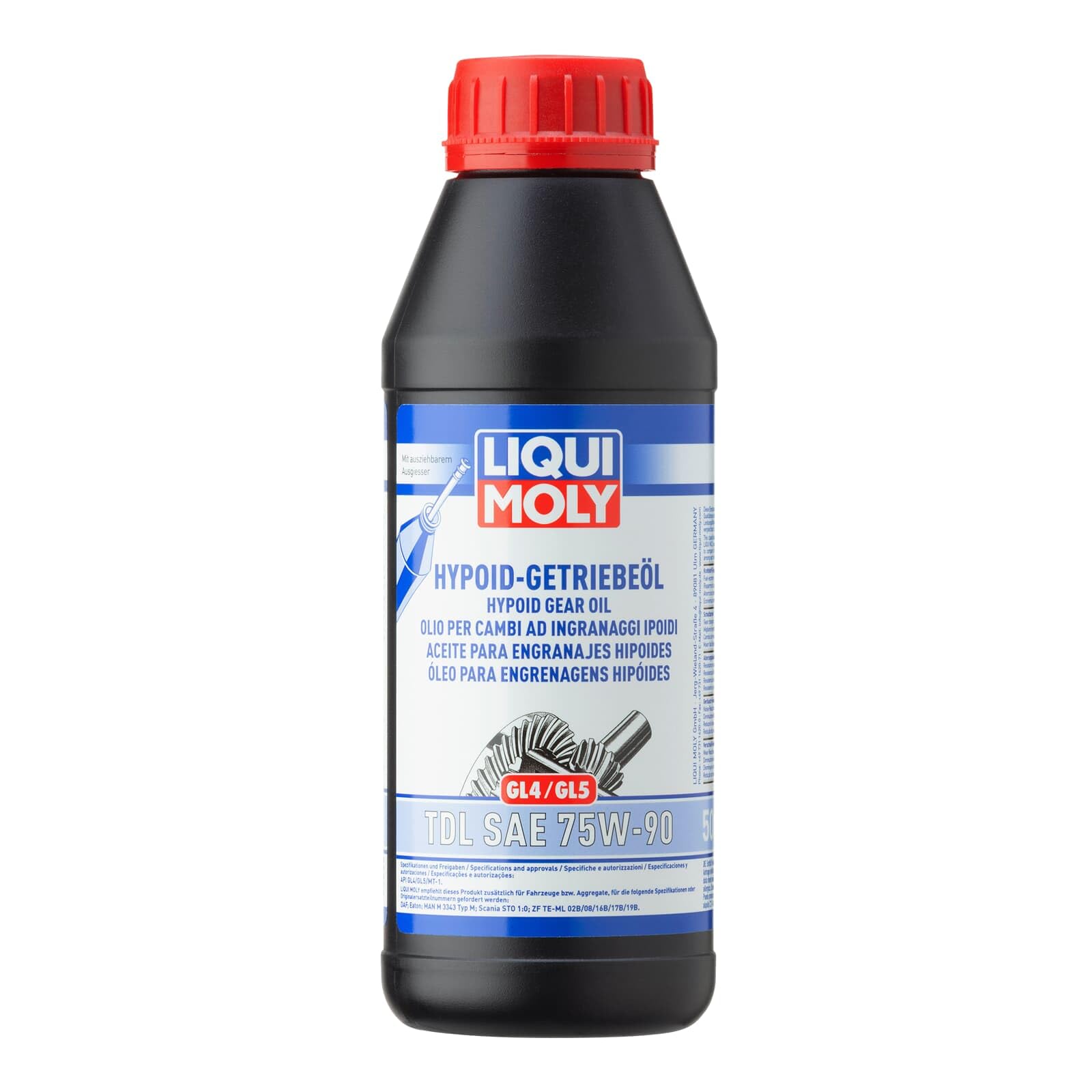 LIQUI MOLY Hypoid Gear Oil (GL4/5) TDL SAE 75W-90 | 500 ml | Gear oil | SKU: 1406