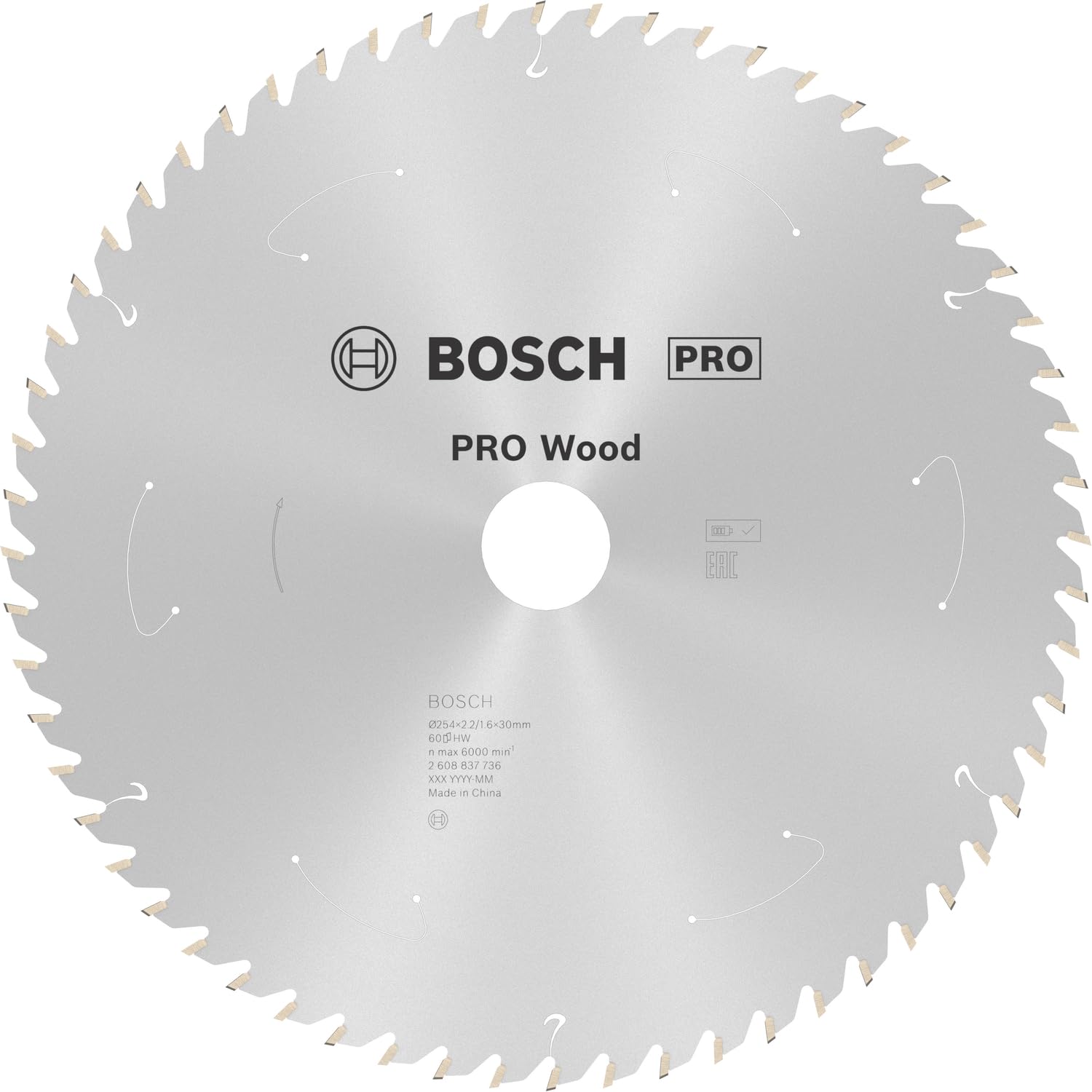 Disco Microteq Protección Proteqtion Disco De Sierra Circular Bosch Expert For Wood - 216x30x1.7 Mm, 48 Dientes, Para Sierra Circular Sin Cable Disco Madera 216x30x1.7mm 48 Dientes