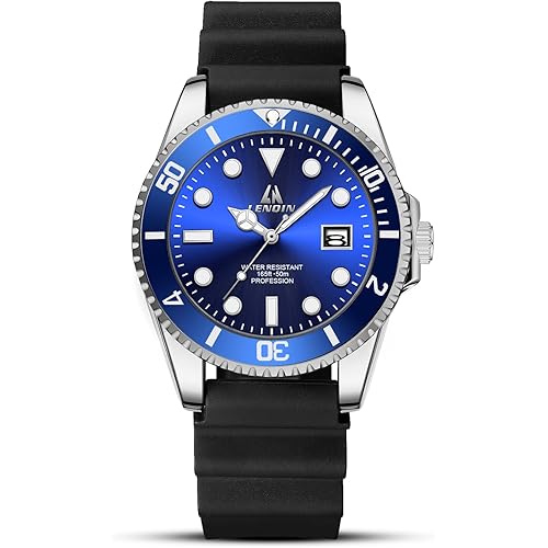 LN LENQIN Mens Watches Stainless Steel Waterproof Analog Quartz Watch for Men with Date Luminous Fashion Wristwatch