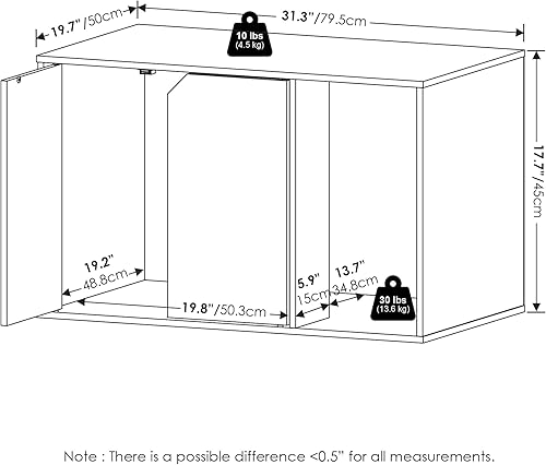 Miniatura 6 de Furinno Peli - Caja de arena (roble francés), color gris