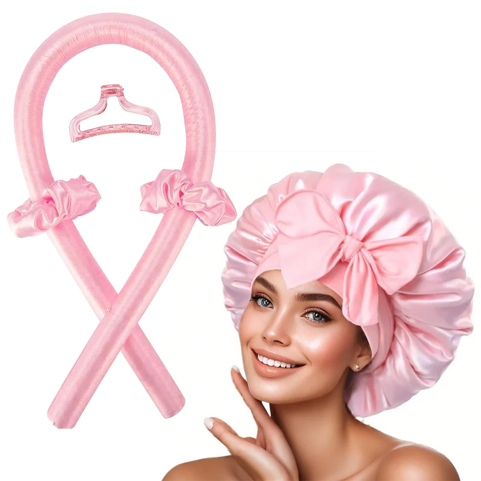 Hroevc Heatless Hair Curler & Silk Bonnet Set