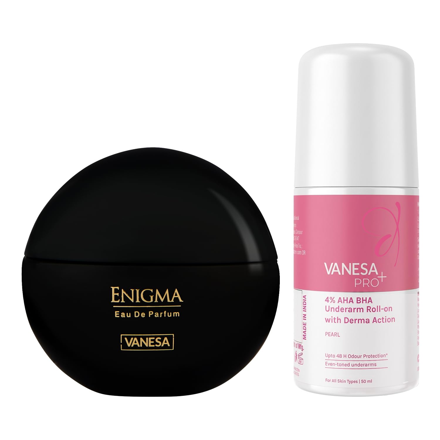 Vanesa Enigma Perfume 50 ML & 4% Underarm Roll-on Deodorant 50 ML For Women, Pack of 2|Long Lasting Fragrance-image-40