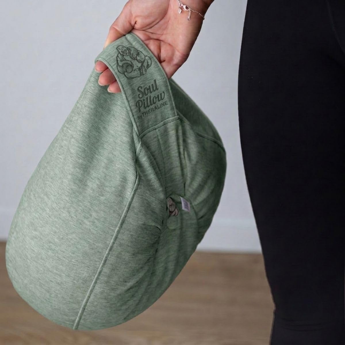 Soul Pillow Meditationskissen, Yoga Sitzkissen 15 cm hoch, Ø30cm mit Dinkelfüllung, Bezug waschbar, Sitzkissen Boden für Meditation und Yogakissen rund, OEKO TEX 100