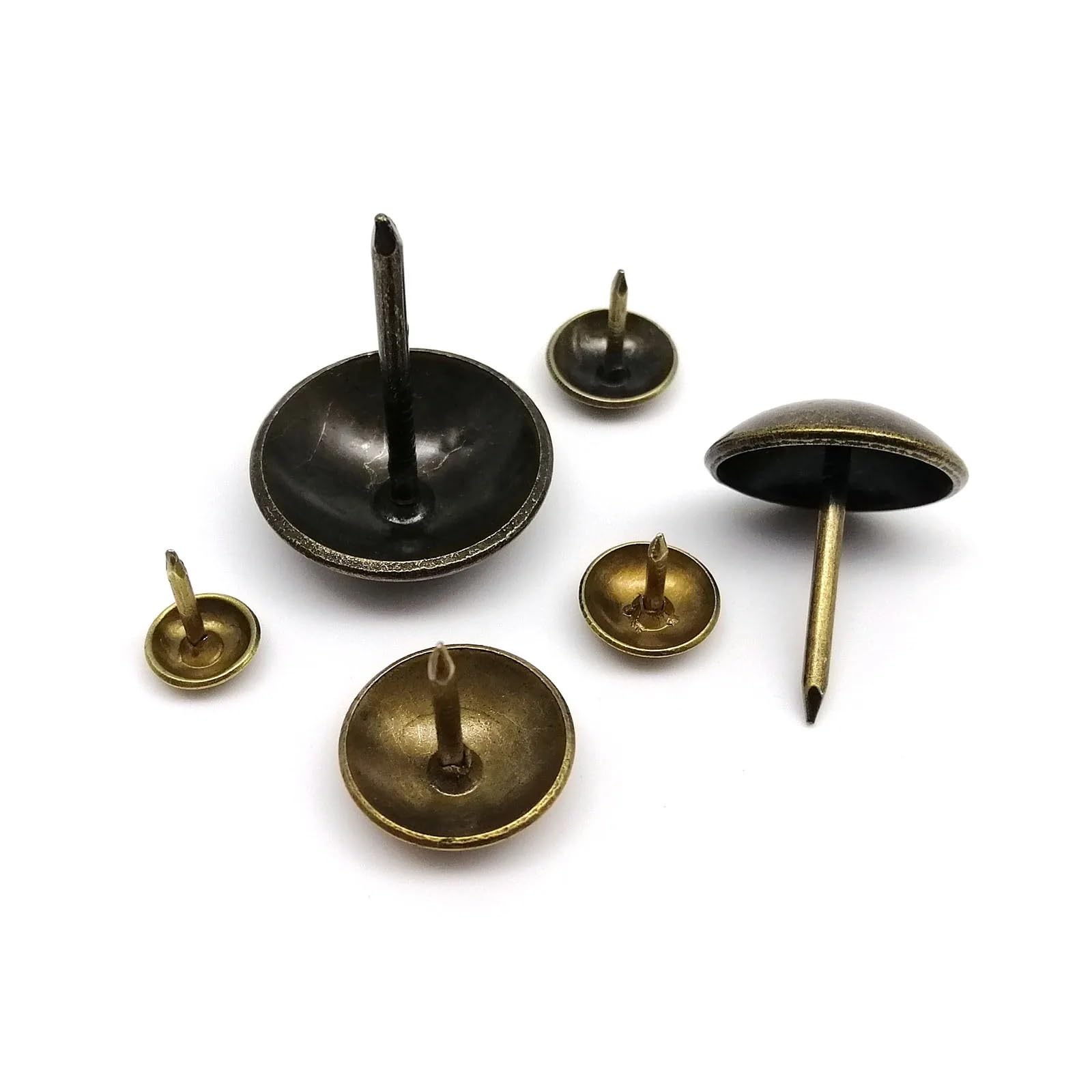 Yangshe One Color Antique Brass Upholstery Nails 500Pcs, 7/9/10Mm Furniture Tacks For Chest Box Sofa Decor