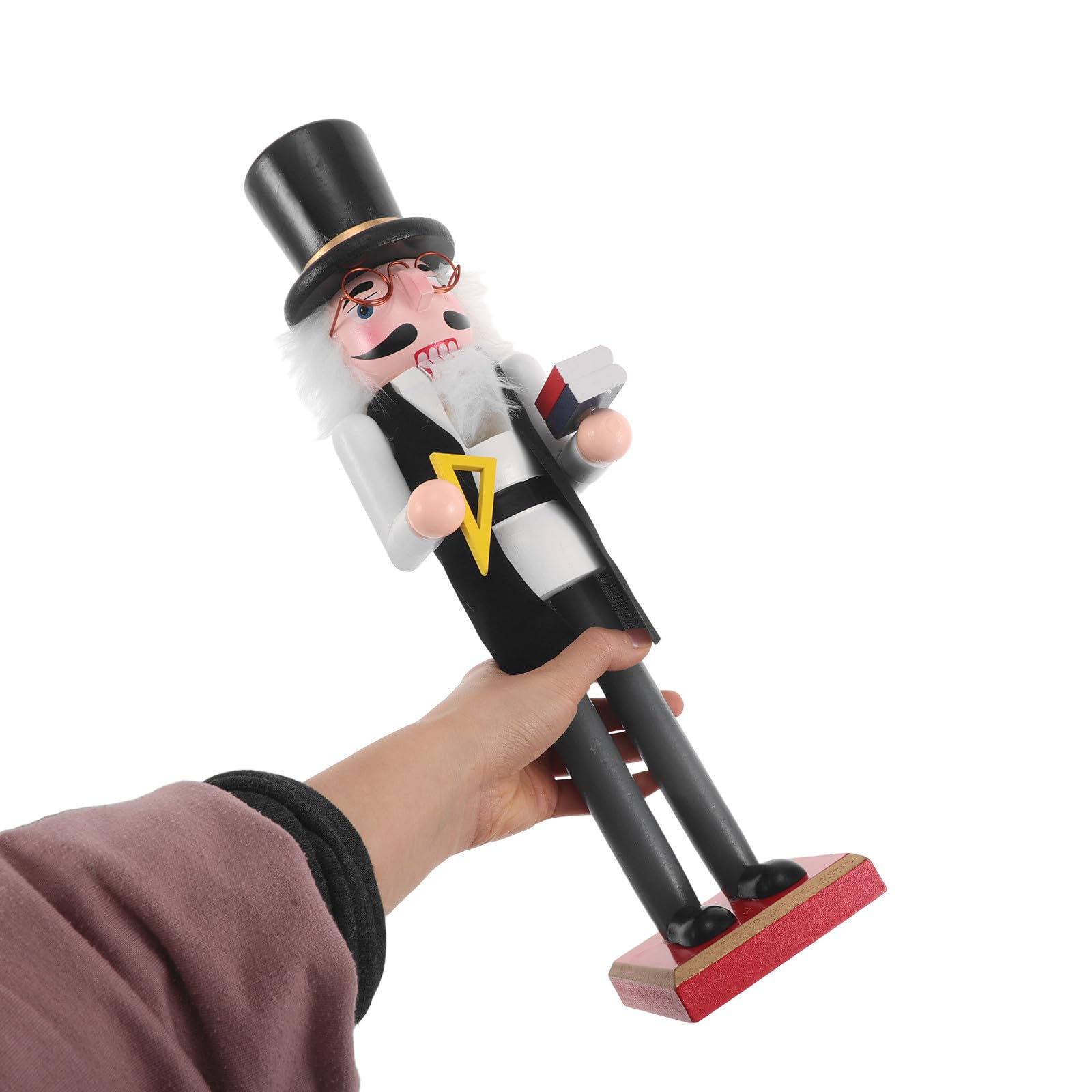 iplusmile Cascanueces Figura Decorativa Rústica de Madera, de 38 Cm para