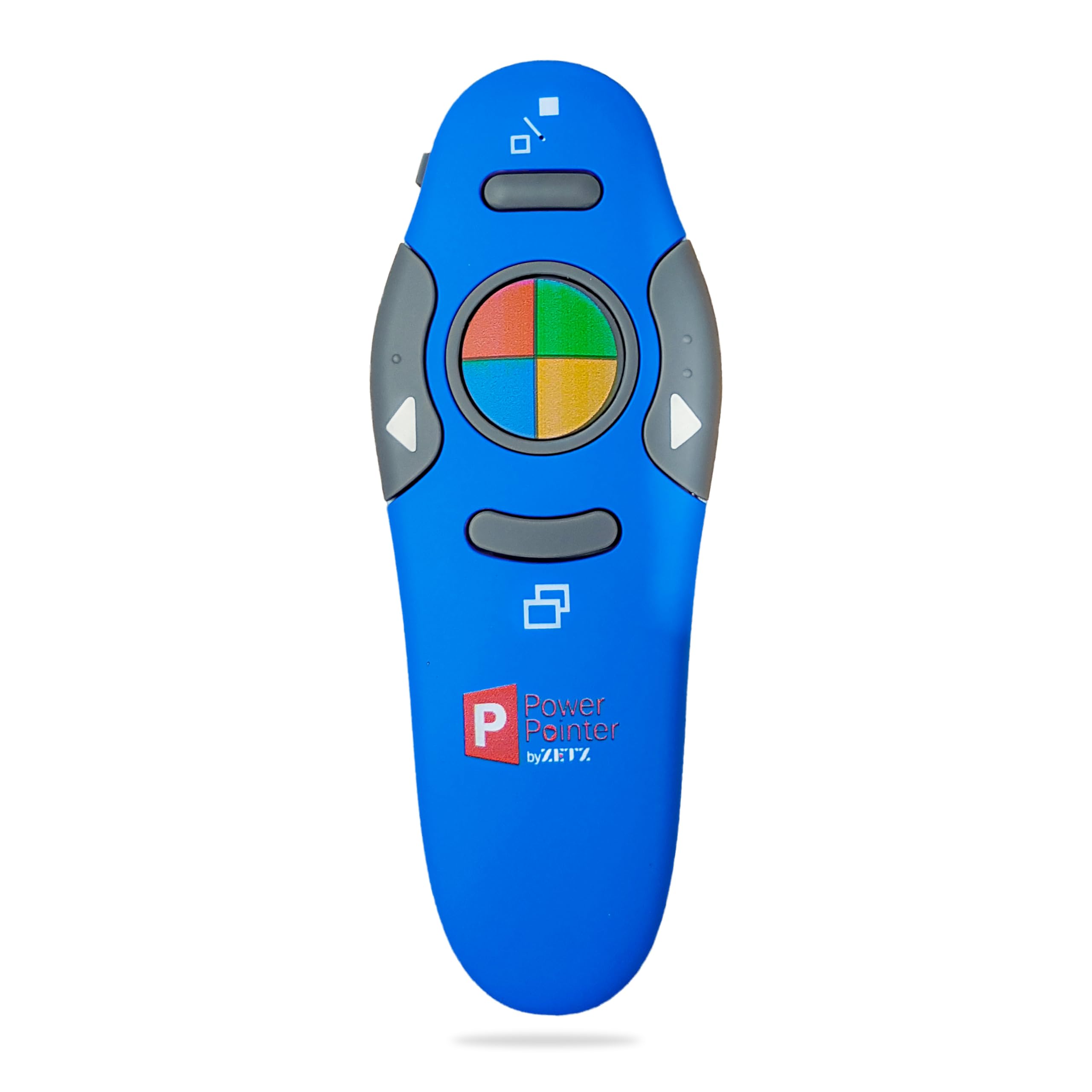 PowerPoint Presentation Clicker, USB Wireless Presenter Remote with Lazer Pointer, for Microsoft Power Point RF 2.4 GHz (Blue)