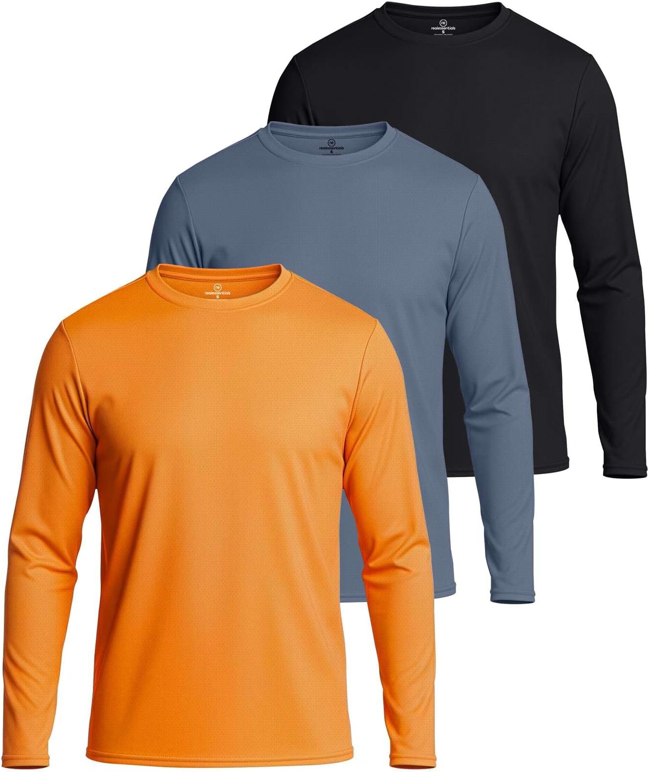 3 Pack: Men's Quick-Dry Short Sleeve Athletic Performance Polo Shirt (Available in Big & Tall)