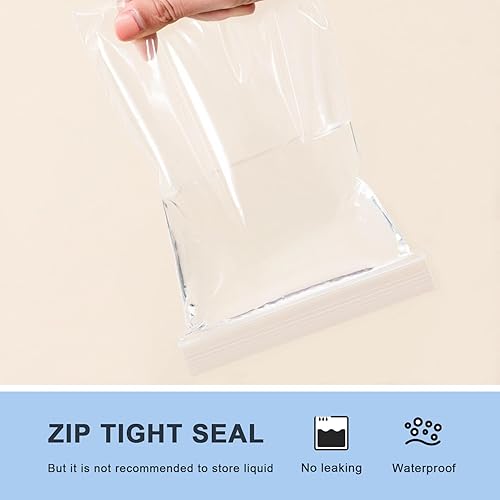 Miniatura 3 de joybest 500 bolsas Ziplock de plástico transparente (paquete de 200, 3 x 5 pulgadas)