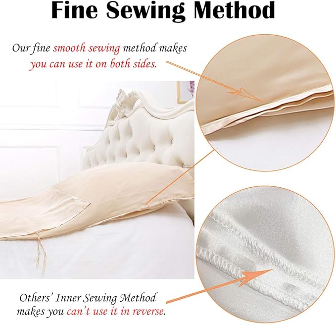 100% Natural Mulberry Silk Material. Also Comes a 100% Silk Sleep Mask to Perfect Your Sleep.Multi-use Silk Sheets - At home, you can use it daily as a 3pcs Twin XL size silk sheets set, which are equivalent to a silk fitted sheet, a flat sheet, and a silk pillowcase. You will never worry about that the silk sheet will fall down to the ground. They are around you always, totally wrap you perfectly. Give up the general silk sheets set right now!Double-sided Usable Design - We use a special sewing method to make it available on both sides. You can let the smooth side of the silk at outside. You can also choose to let your body directly touch the smooth side of the silk by using the liner in reverse. You can try both to determine which one do you prefer.Two Closures at the left side and the bottom - A left side open will make you go in easily from the left side. But you can also use the liner in reverse when you need to go in from the right side. No zipper on the side makes it always comfortable when you turn over during sleep. A hidden zipper closure at the bottom is designed for your free movement.Silk liner keeps your sleeping bag clean and Itâ€s also ideal for hotels, hostels, travel, camping and sleeping cars. It only weights at 400g (0.88 lb). It can folded into a practical 15x22cm (6x9") pocket, very portable and lightweight. Easy to carry for travel use and save space in your backpack.Easy Care & Durable - Our luxury silk liner can be machine washed without the fear of fading or shrinkage. Machine washed on a gentle cycle in cold water with silk-friendly detergent and air dry. Hand wash is also highly recommended if you have the efforts and time.