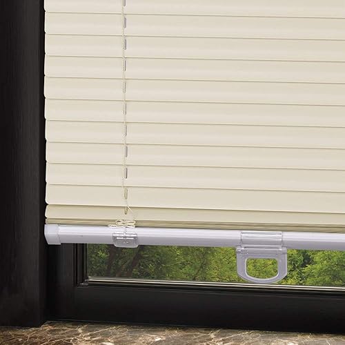 Miniatura 9 de Mini persianas opacas sin cordón, blancas de 1 pulgada para oscurecer la habitación, persianas horizontales para cocina, baño, dormitorio, oficina