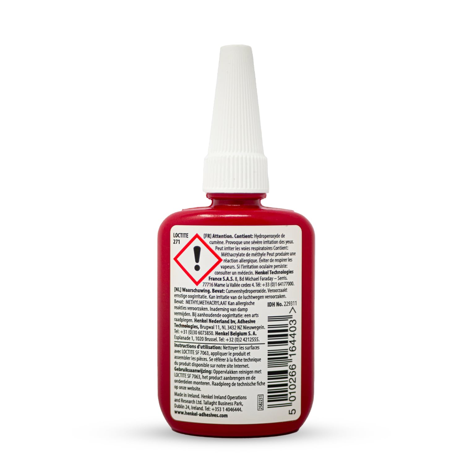 Henkel Loctite 271 IDH n. 229311 Frenafiletti ad alta resistenza (rosso) 24 ml.