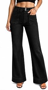 FireSwan Straight Leg Jeans for Women High Waist Stretchy Denim Pant Trendy