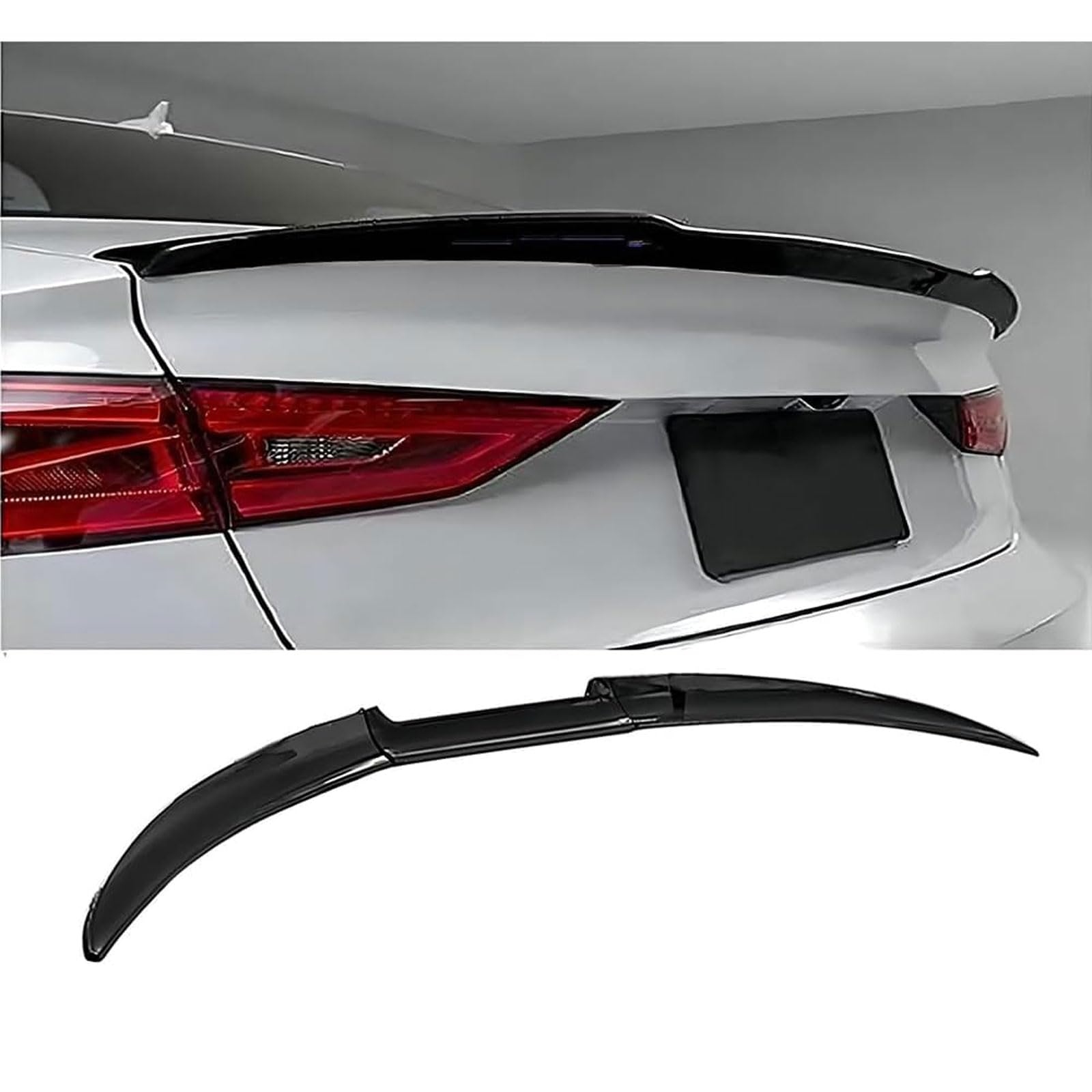 MZGDONGF Car Rear Trunk Spoiler for Acura TLX II 2020-2025, Black Plastic Polypropylene (PP) Painted Finish Car Spoiler Decoration Accessories