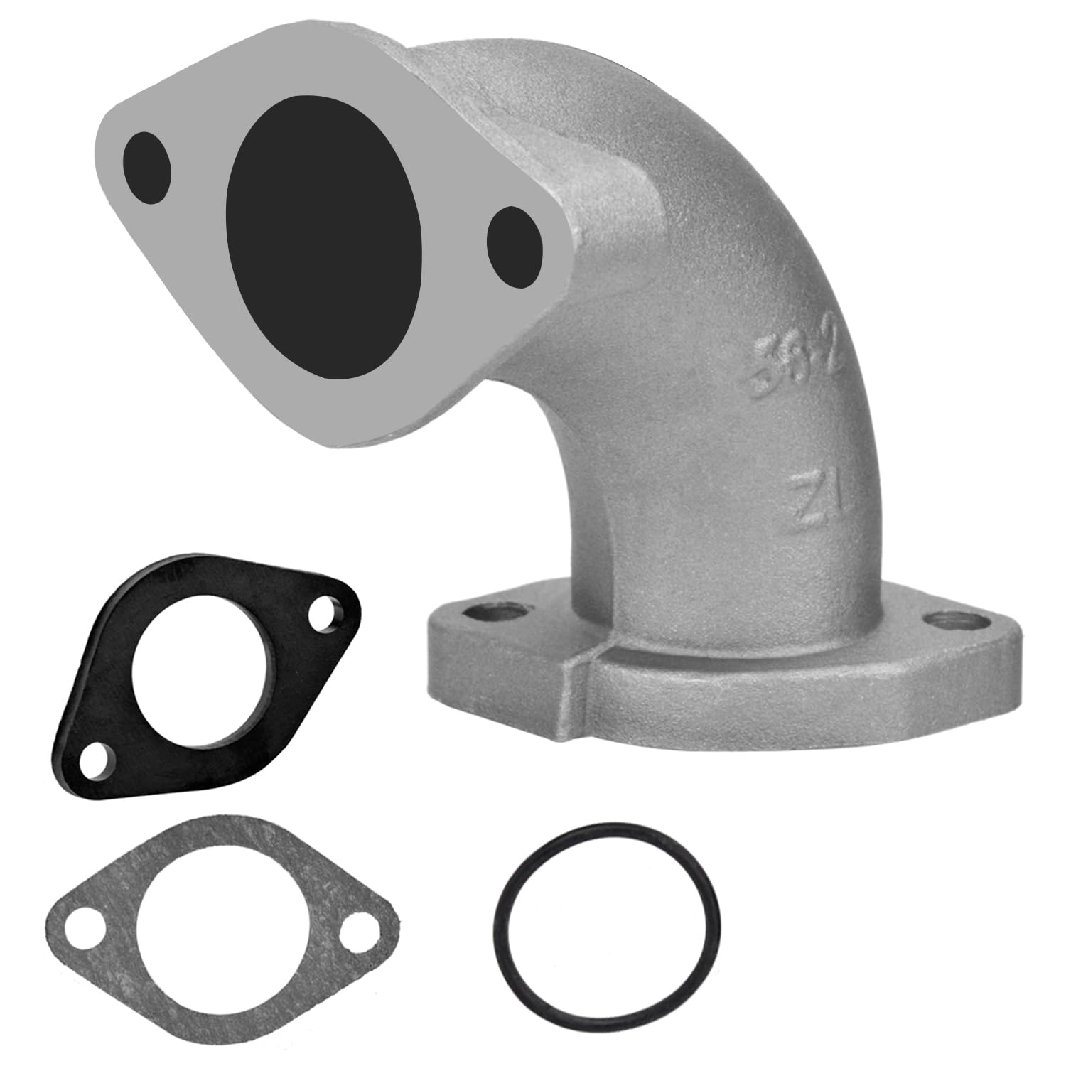 HIAORS Intake Manifold 56-2 Inlet Gasket for VM22 26mm Carburetor XR50 CRF70 Tao Tao KLX BBR Apollo Thumpstar Zongshen Lifan YX 125cc 140cc Engine Thumpstar Atomic Pit Dirt Bike Parts Silver