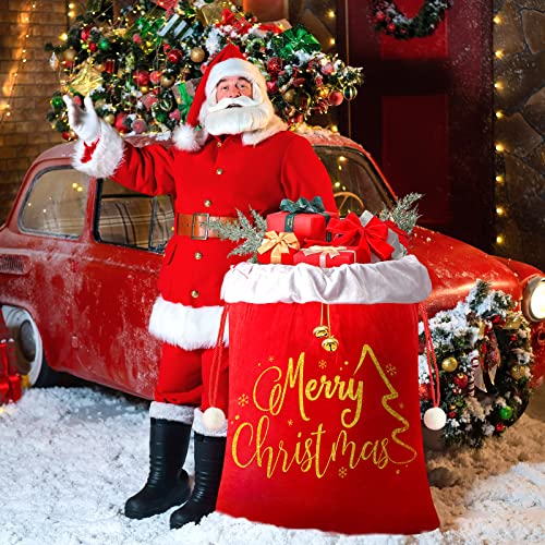 2-Pieces-27-x-36-Inch-Giant-Christmas-Santa-Sack-Oversize-Red-Velvet-Burlap-Santa-Bags-with-Cord-Drawstring-Jumbo-Gift-Bag-Gift-Wrap-Trash-Bags-for-Christmas-Party-Holiday-Supplies-Classic-Style