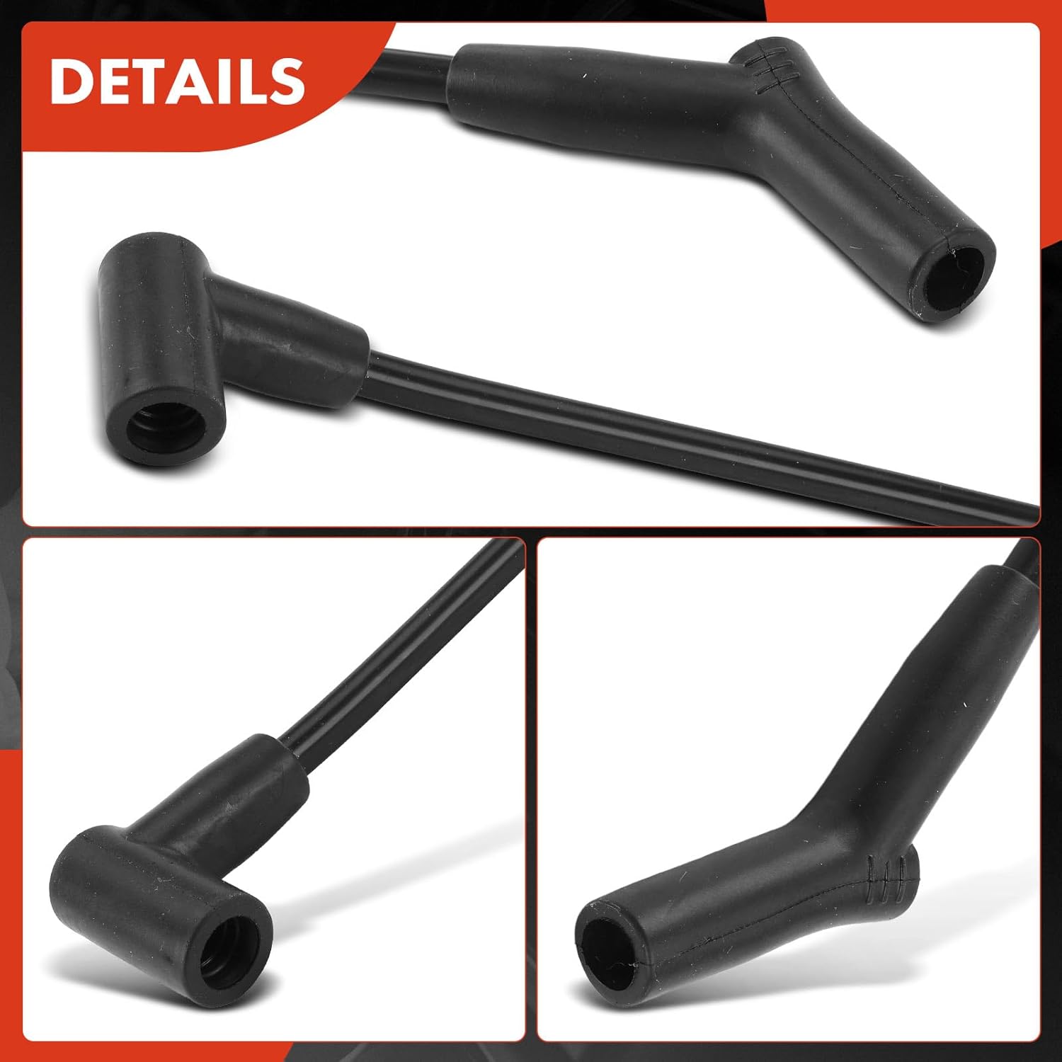 A-Premium 10PCS Spark Plug Wires Compatible with Ford F-100 1981-1982, F-150 1978-1984, F-250, F-350, Mustang, E-100 Econoline, Bronco & Lincoln Continental, Town Car & Mercury Capri, Cougar