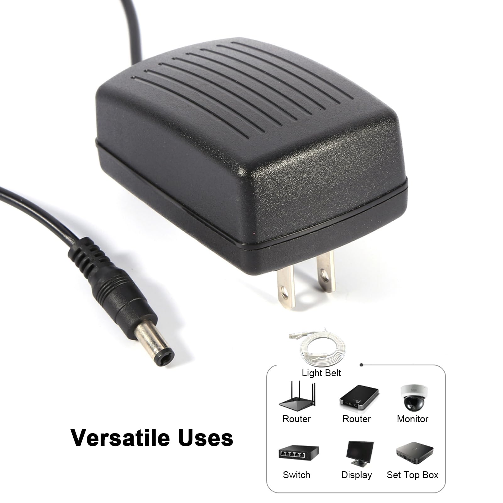 12V 3A Power Supply Adapter - AC 100-240V To DC 12V Transformer For LED Strips, CCTV, Routers (US Plug)