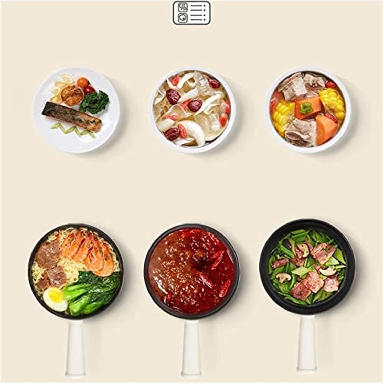 1.2L Electric Hot Pot, Noodle Cooker, Mini Hot Pot, Egg Cooker, Stainless Steel Hot Pot, 110V 600W - for Boiling Water, Eggs, Cooking, Noodles(Green)