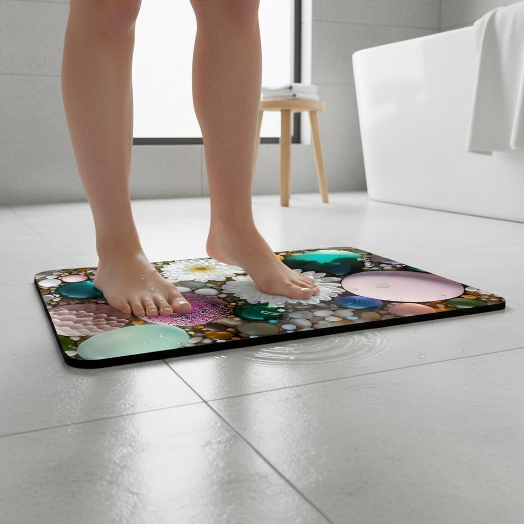 Tapis Bain Terre Diatomée Lavable, Color to 3, 60x90cm