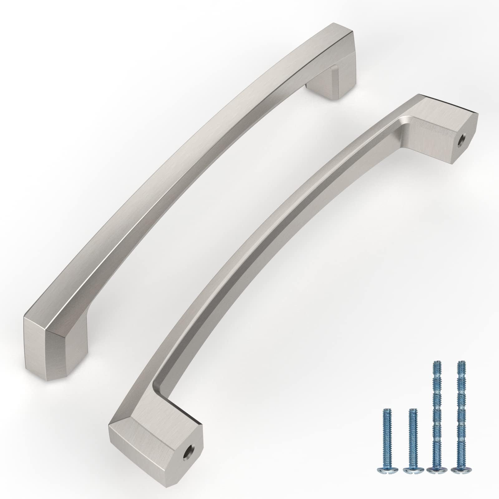 10 Pack 5 Inch(128mm) Kitchen Cabinet Handles Brushed Satin Nickel Cabinet Pulls Kitchen Cabinet Hardware Drawer Pulls for Dresser Cupboard Wardrobe